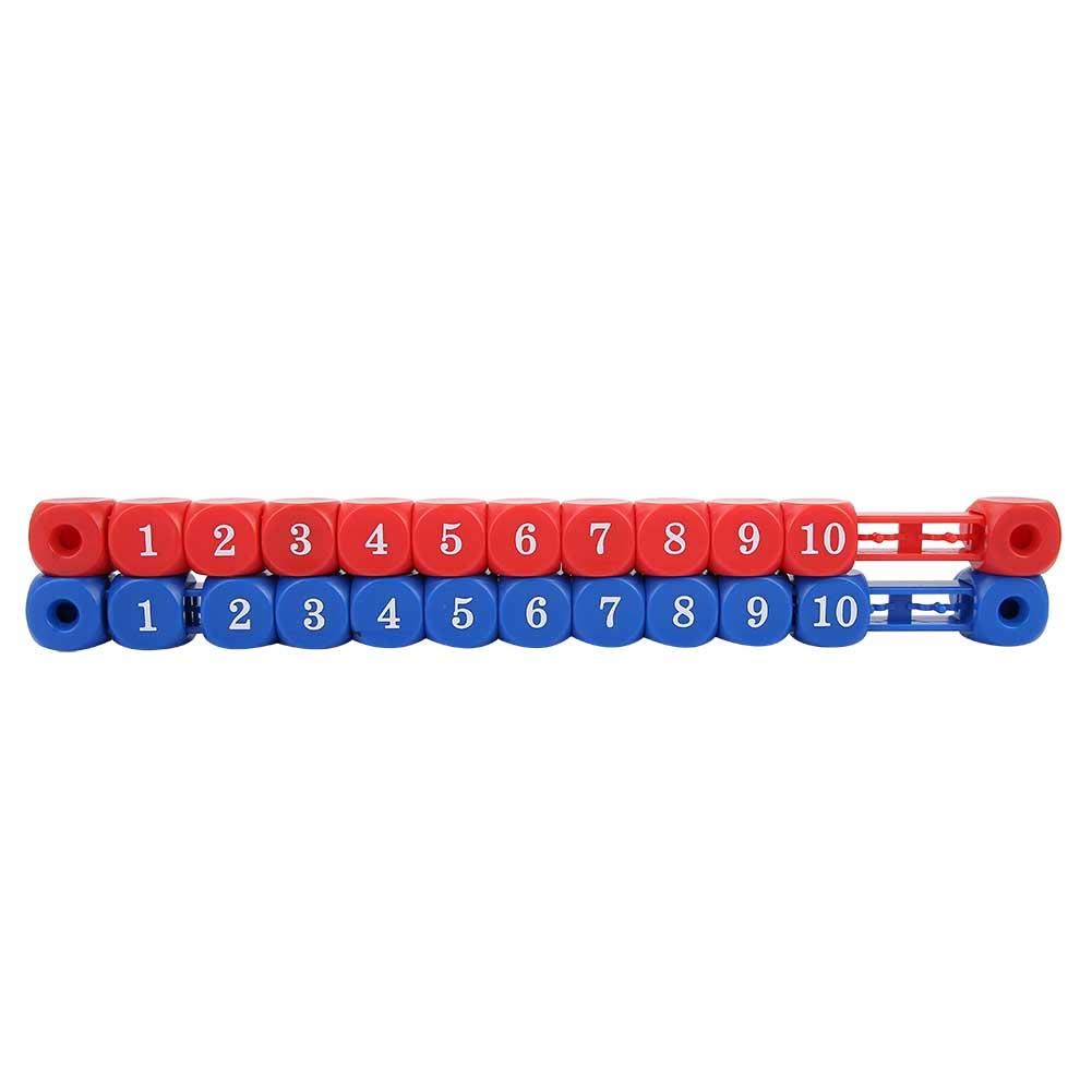 Alomejor 2pcs Table Football Counter Blue Red 10 Numbers Scoring Score Counter Indicator for Standard Foosball Tables