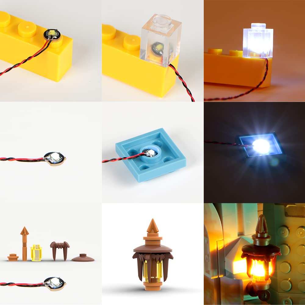 TEDDOO 14pcs 1x1 LED Dot Lighting Kit Compatible with Lego Bricks 4073