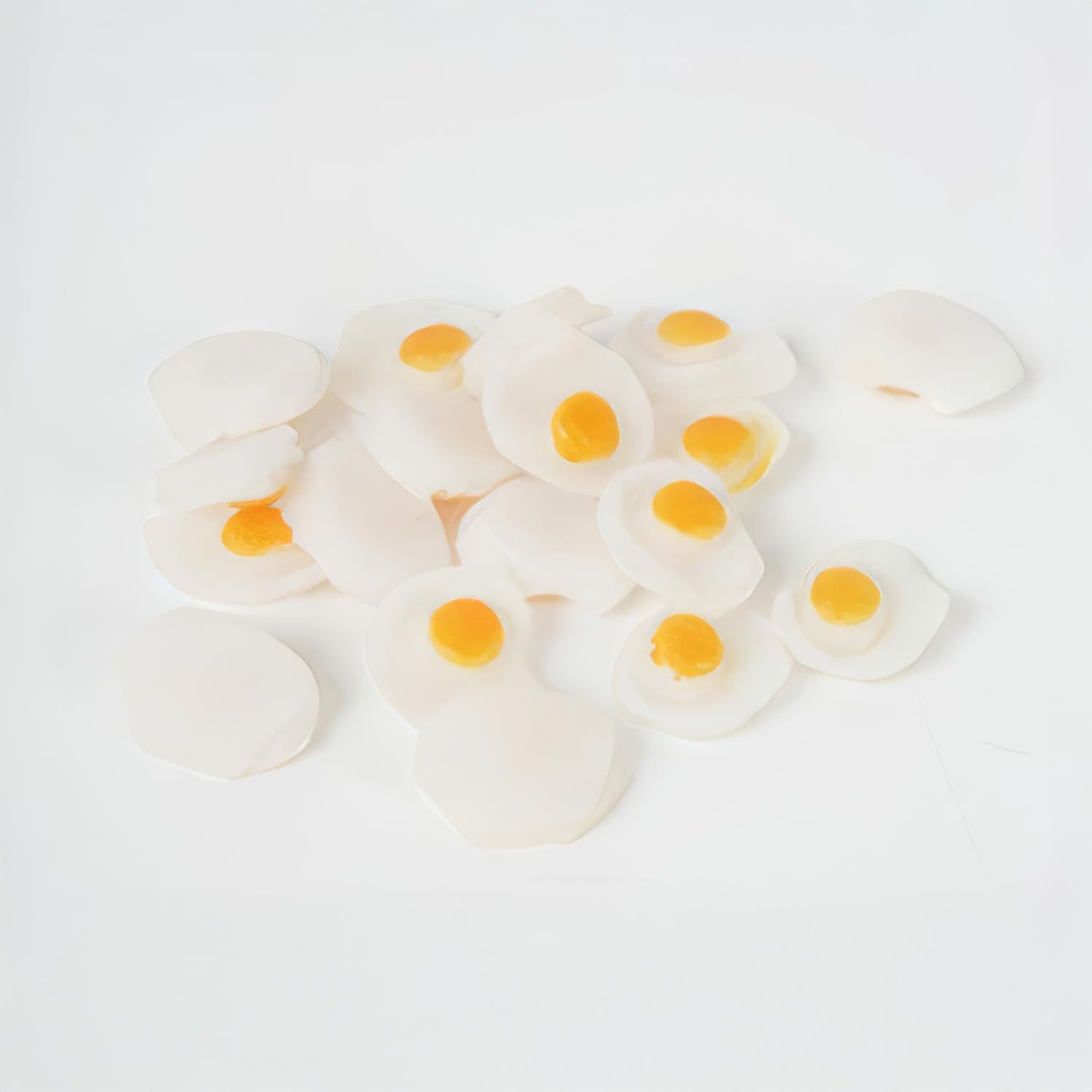 Miniature Fried Eggs Set (10 Pack) | 1:12 Scale Dollhouse Kitchen Food Accessories | Realistic Dollhouse Miniatures, Non-Edible
