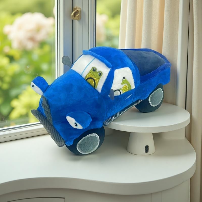 XIAOMOHAN New Blue Car Plush Stuffed Toy, Cute Plush Toy Decoration Gift