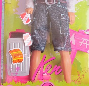 Barbie Family CAMPING KEN DOLL w CAMP Cooler (2008)