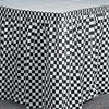 Creative Converting Plastic Table Skirt, 14-Feet, Black Check