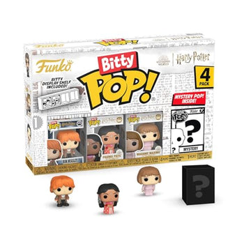 Funko Bitty POP HP GOF - Ron, 4-Pack and A Surprise Mystery Mini Figure - 0.9 Inch (2.2 Cm) - Harry Potter Collectable - Stackable Display Shelf