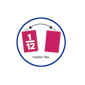 EAI Education Fraction Tiles Without Tray: Numbered - Set of 51