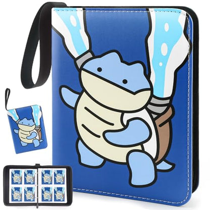 Collectible Trading Card Albums, 400 Card Holders with 50 Removable Sleeves, Portable 4 Pockets Collectible Trading Card Binder, PU Card Collection