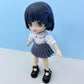 niannyyhouse 1/12 BJD Doll Clothes White Shirt Pleated Skirt Shoes OB11 4.3in Action Figures Doll Dressup (Gray-Blue)