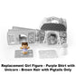 Replacement Part for Fisher-Price Little People Baby's Day Storybook Set - GVH64 ~ Replacement Twin Girl Figure ~ Purple Shirt with Unicorn ~ Brown