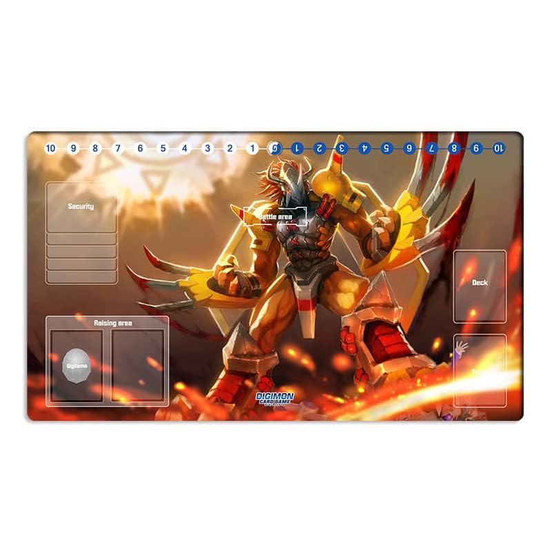 Mlikemat New DTCG Duel Playmat Digimon Wargreymon Anime Trading Card Game Mat Pad + Free Mat Bag