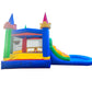 Pogo Bounce House Inflatable Jump Castle Dual Lane Water Slide, Rainbow