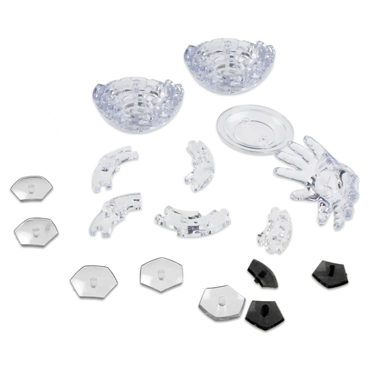 Coolplay 3D Crystal Puzzle for Children, Soccer Puzzle Ball for Adult Black and Transparent - 76 Pieces