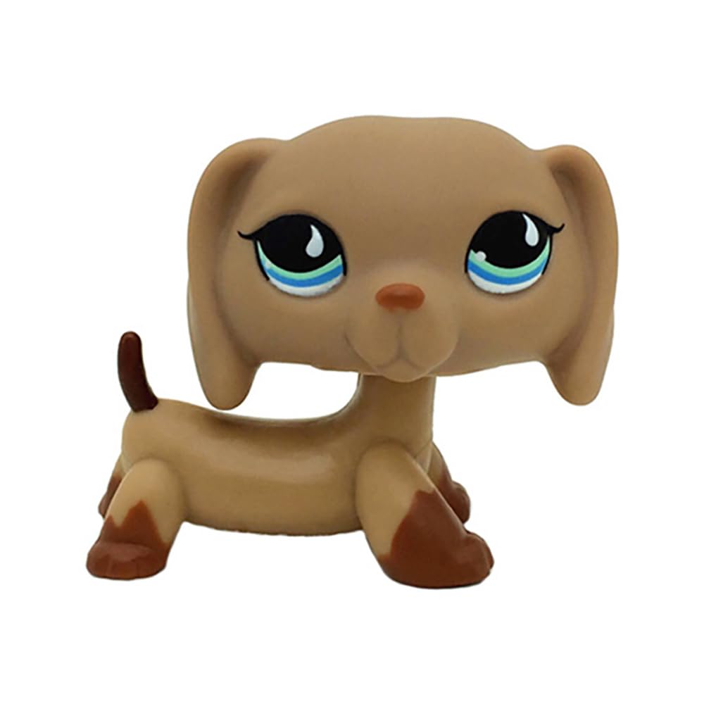 SRJLPS Brown Dachshund Puppy Dog Teardrop Eyes #518 Mini Pet Toys Animal Figure