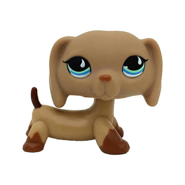 SRJLPS Brown Dachshund Puppy Dog Teardrop Eyes #518 Mini Pet Toys Animal Figure