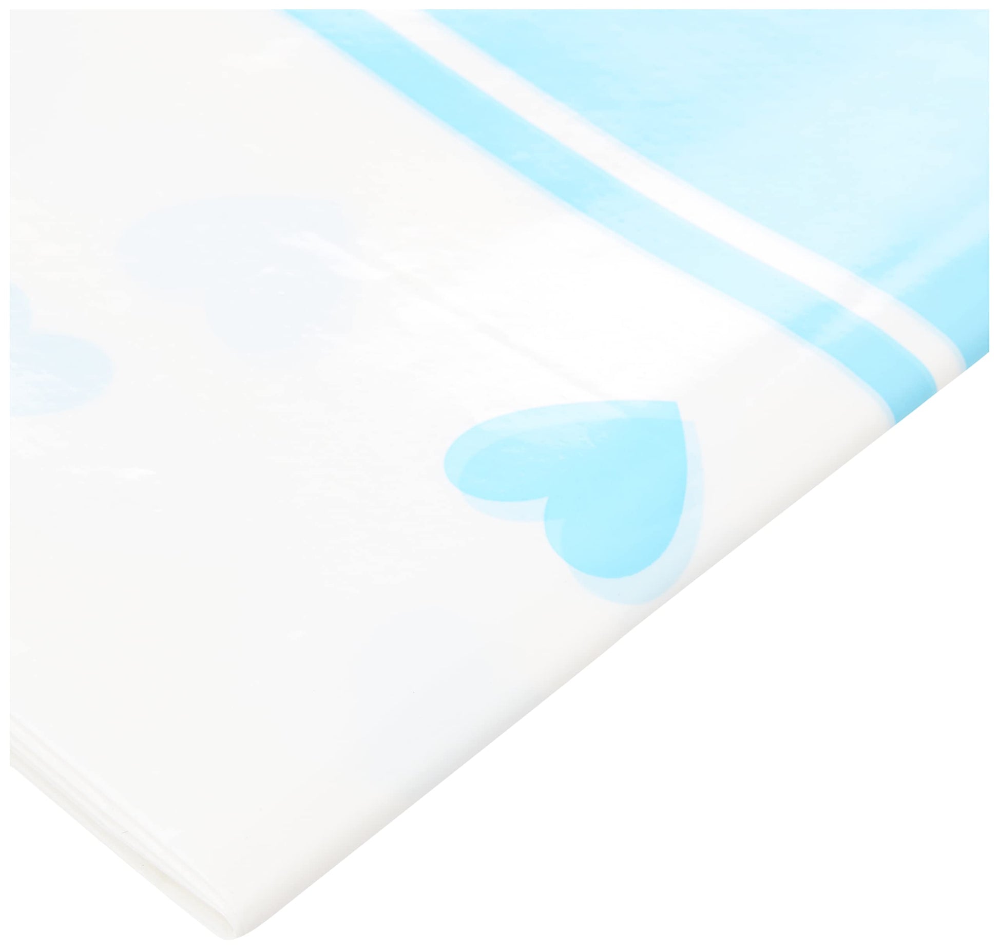 Blue Hearts "Baby Shower" Rectangular Plastic Table Cover 54" x 84" (1 Pc) - Charming & Elegant Party Decor for Your Celebration