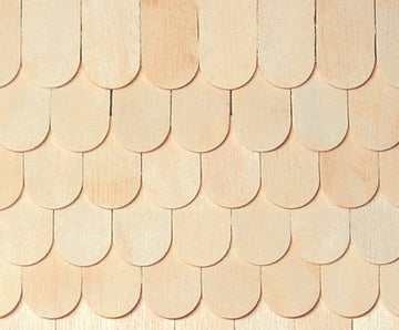 Perfect Stix Dollhouse mini Fish Scale Wooden Shingles. Pack of 100 Count