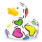 Pop Heart (Love/Valentines) Rubber Duck by Bud Ducks | Elegant Gift Packaging - "Living in a bubble of love!" | Child Safe | Collectable