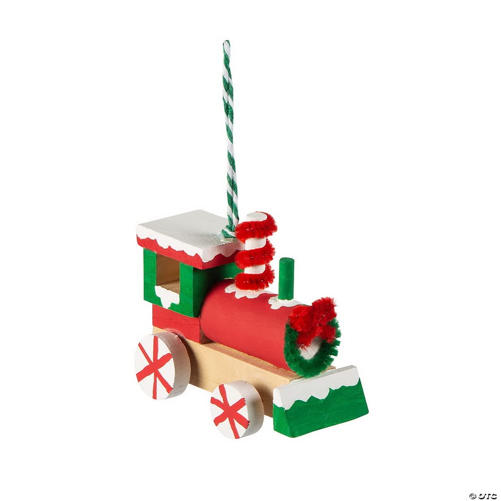 Fun Express DIY Wooden Train - Craft Kits - 12 Pieces