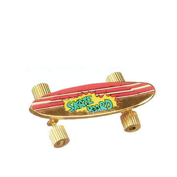 Dolls House Brass Skateboard Miniature Toy Shop Garden Accessory 1:12 Scale
