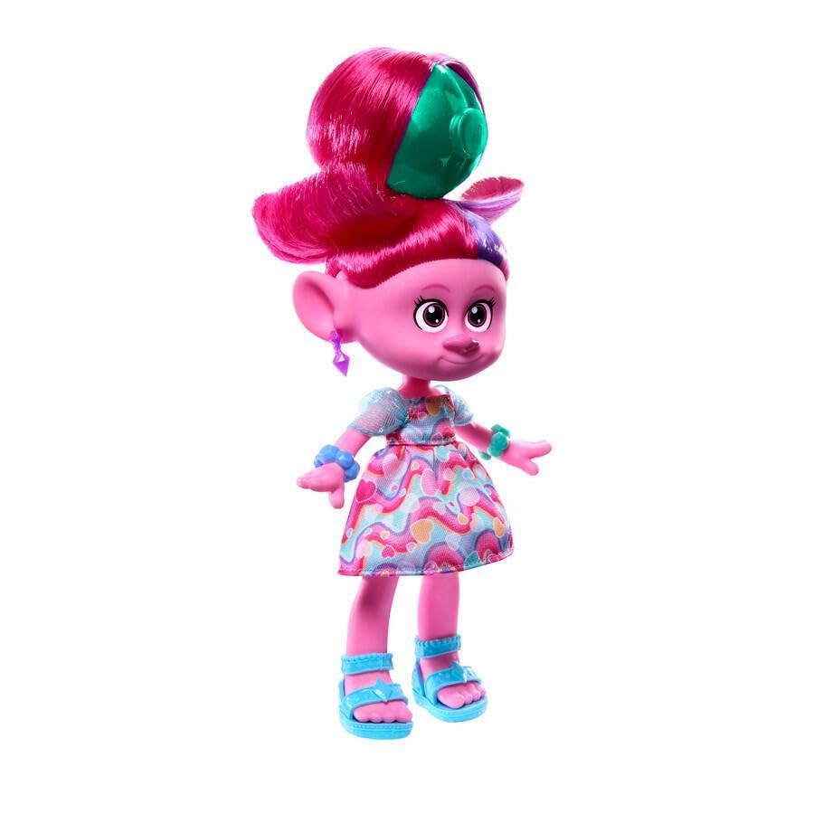 Mattel DreamWorks Trolls Band Together Fashion Doll & 10+ Accessories, Hairsational Reveals Queen Poppy with Transforming Hair Piece