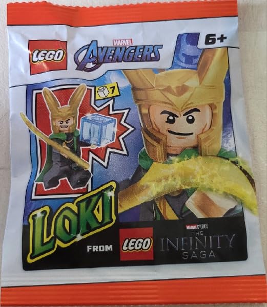 LEGO Superheroes: Loki Minifigure with Staff and Tessaract