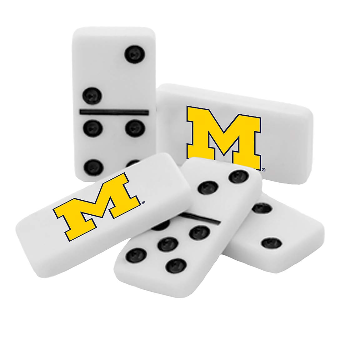 MasterPieces Game Day - NCAA Michigan Wolverines - 28 Piece Team Logo Double Six Domino Set