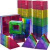Magnetic Tiles Building Blocks - 113pcs Advanced Set - STEM Toys for 3+ Year Old Boys and Girls -Strongest Magnets - Includes 13 Piece Insert Alphabet