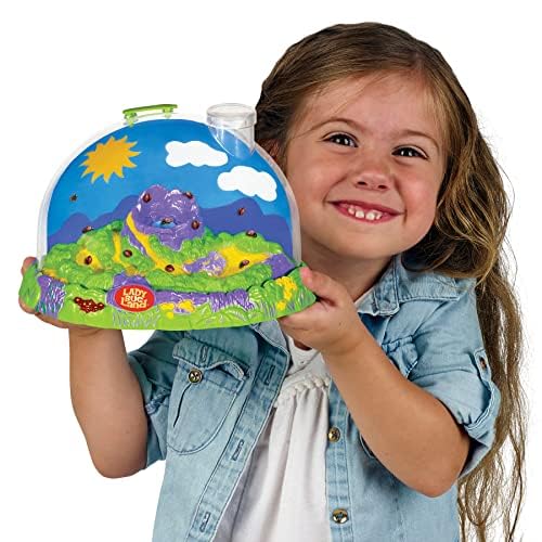 Insect Lore Live Ladybug Growing Kit - Land Habitat with 10-15 Live Pink Spotted Larvae for Kids - Raise, Observe and Release