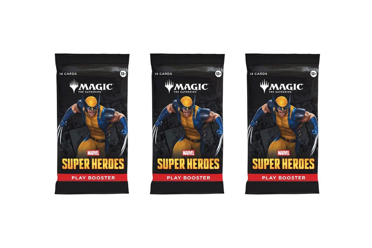 Magic: The Gathering Marvel Super Heroes Play Booster Pack Lot - 3 Packs