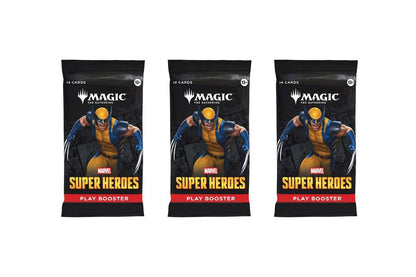 Magic: The Gathering Marvel Super Heroes Play Booster Pack Lot - 3 Packs