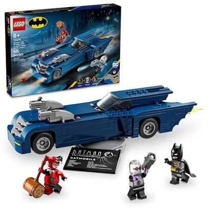 LEGO DC Batman : Batman with The Batmobile vs. Harley Quinn & Mr. Freeze Building Toy - Pretend Play Toy for Boys & Girls, Ages 8+ Years - Gift for