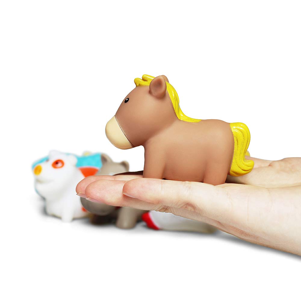 Bath Farm Toys - Floating Bath Time Toys for Toddlers (8PCS) - Bathtub Learning Dogs, Ducks, Sheep, Hen, Pig