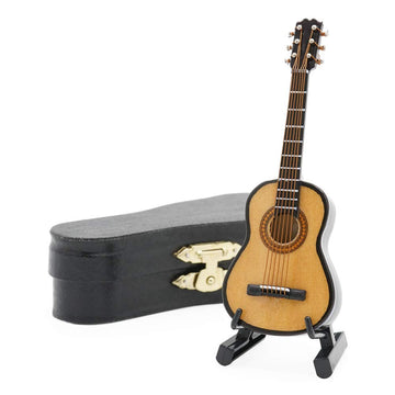 Odoria 1/12 Miniature Guitar Dollhouse Musical Instruments Accessories, Wood Color