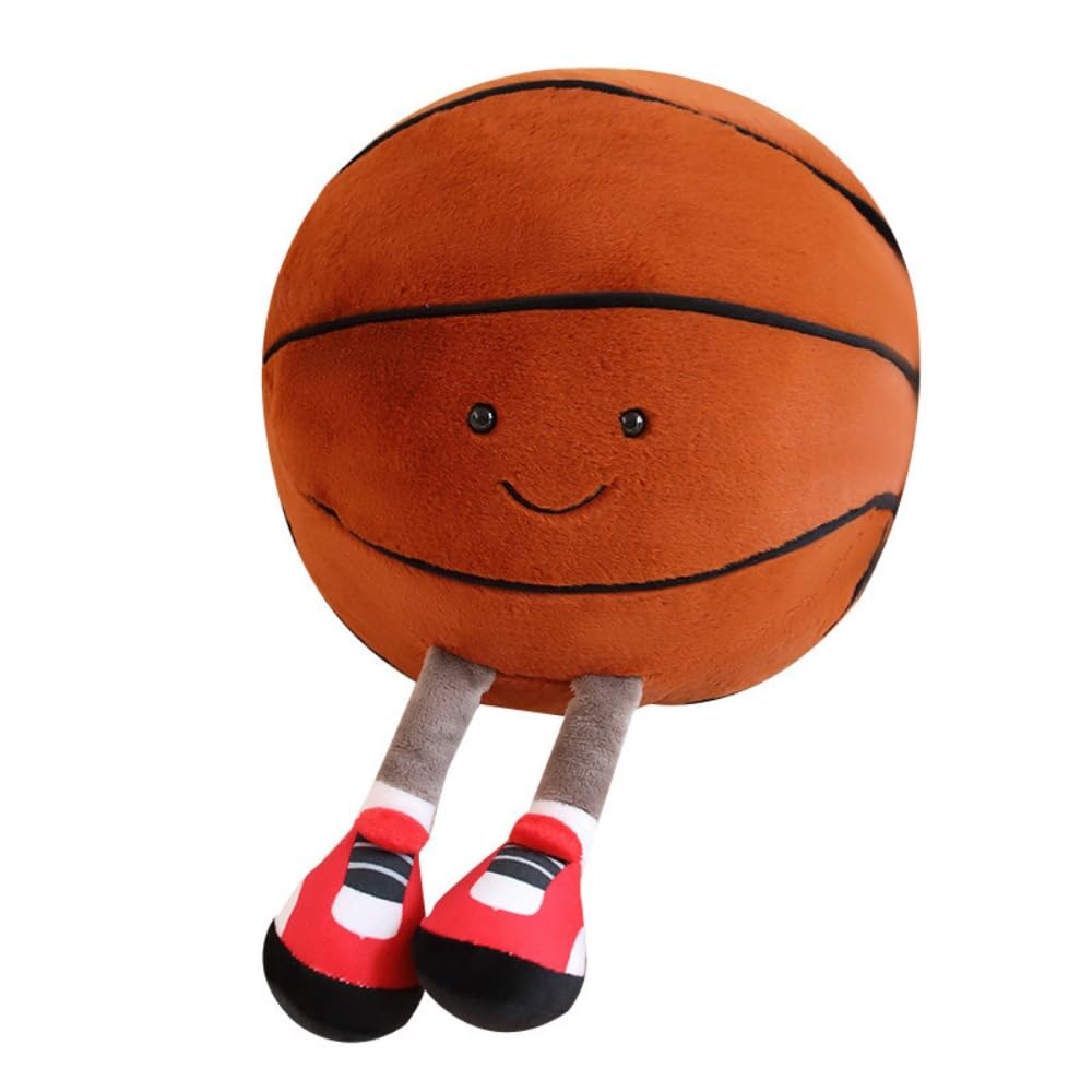 Xshelley12 inch Footbal/Basketball Plush Toys Pillow,Stuffed Sports Balls Plush Toys,Creative Basketball/Football Plush Doll,Spherical Soft