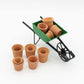 24 Pcs Miniature Bonsai Flower Pots, 1:12 Scale Dollhouse Pottery Garden Accessories, Red Pottery
