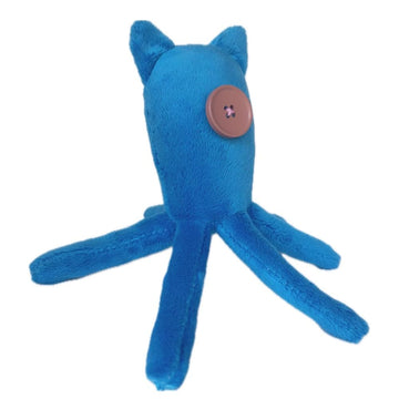 LMDMML Blue Squid, Octopus Plush with Button Eye, Stuffed Animal for Room Decor, SW005