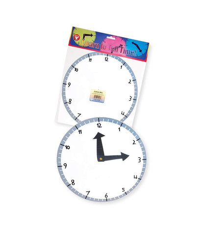 Hygloss Products Learn-to-Tell-Time Paper Clock Kit