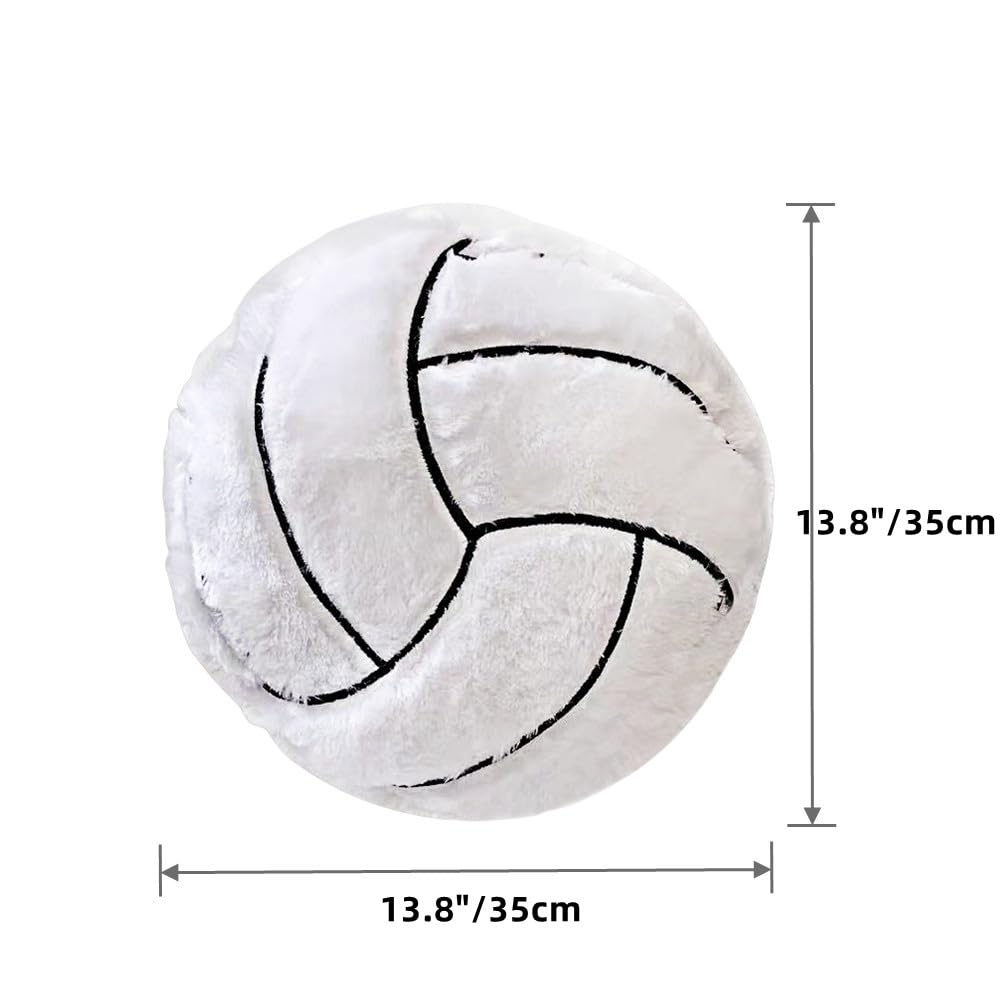XZJMY Volleyball Pillow,Fluffy Soft Sports Pillow,13.8" Stuffed Sports Balls Toy,Plush Pillow Toys Gift for Kids Boy Girls Home Decorative Throw