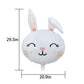 HADCKJA Bunny Balloons Easter Balloons Rabbit Head Foil Balloon for Easter Themed Party Bunny Birthday Supplies Decorations Party Sets-5 PCS