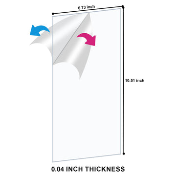 25ct PET Current Comic Book Boards - 6 3/4" x 10 1/2" Acid-Free Ultra Clear Rigid Plastic Comics Board, for Displaying Double-Sided Cover Art, Fits