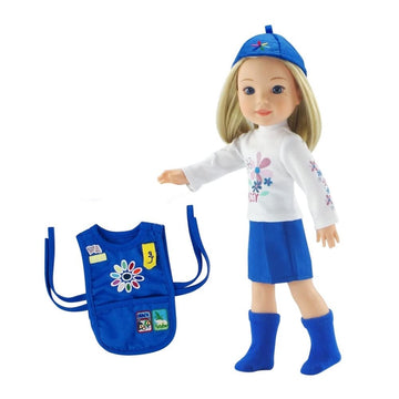 Emily Rose 14 Inch Doll Girl Scout Daisy Uniform 5-PC Playset | Officially Licensed by Girl Scouts of the USA | American Brand - Gift Boxed | Doll NOT