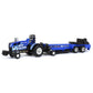 Outback Toys Set of 4 1/64 Case IH & New Holland Pulling Tractors with Pulling Sleds 37900-SET