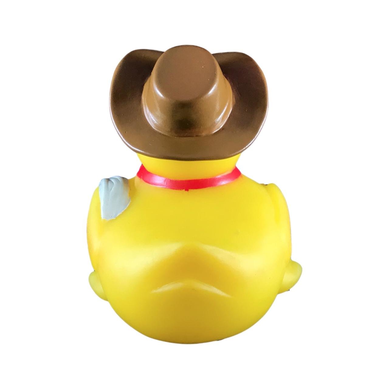 3" Rubber Duck [Sealed Hole, Floats Upright] - Baby Safe Bathtub Bathing Toy - Cowboy Rubber Duck