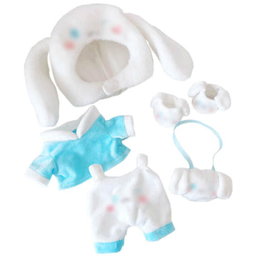 niannyyhouse Doll Dressup 7.8in/20cm Plush Doll Clothes Blue Dog Suit Stuffed Figures Toys Accessories