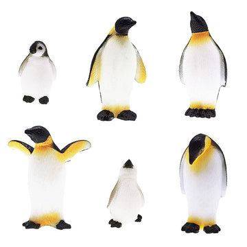 MAOMIA 6 Pcs Cute Ocean Animal Penguin Model for Kids, Antarctic Realistic Penguin Figurines Collection Playset Easter Eggs Cake Toppers Christmas
