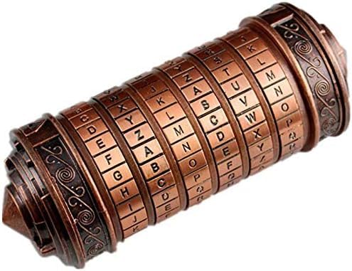 Unique Cryptex Da Vinci Code Mini Cryptex Lock Puzzle Boxes with Hidden Compartments Heavy Real Metal Novelty Birthday Big Enough for Notes,Paper