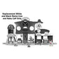 Mattel Replacement Part for Little People Animal Friends Caring Farm - DWC31 and CHJ51 ~ Replacement White Black Mama Cow and Baby Calf