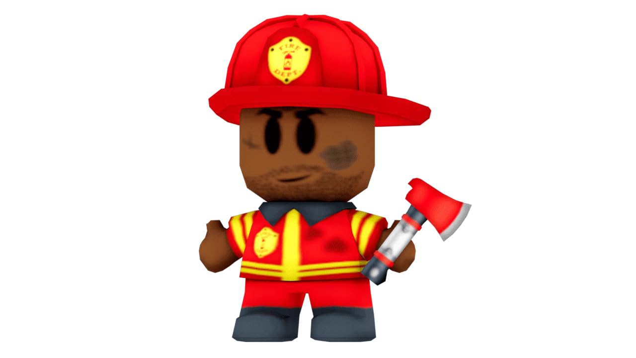 Jazwares DEVSeries - Collector Plush 20 cm - Firefighter (244-0001), Black