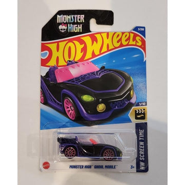 Hot Wheels Monster High Ghoul Mobile (Purple), 1/10 1:64 Scale Die-Cast
