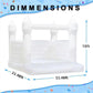 Inflatable White Bounce House for Kids, 12X12FT PVC Inflatable Jumping Castle for Party with 950w Air Blower, Durable and Easy to Set up, for Wedding