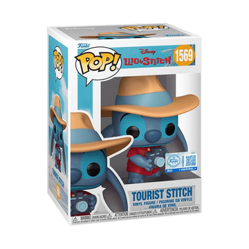 Funko POP! Disney Lilo & Stitch Tourist Stitch #1569, Vinyl Figure with Camera, 3.85 inches