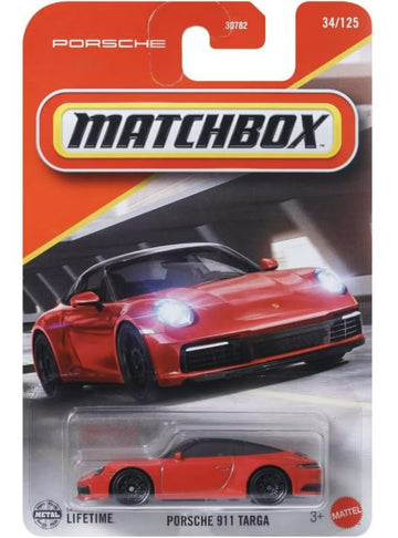 Matchbox Porsche 911 Targa [Red W/Black Top] 34/125, 1:64 Scale Diecast Toy Vehicle